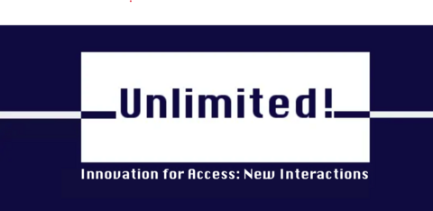 the word Unlimited in blue sits in white rectangle, a horizontal line in contrasting colour cuts across the frame.